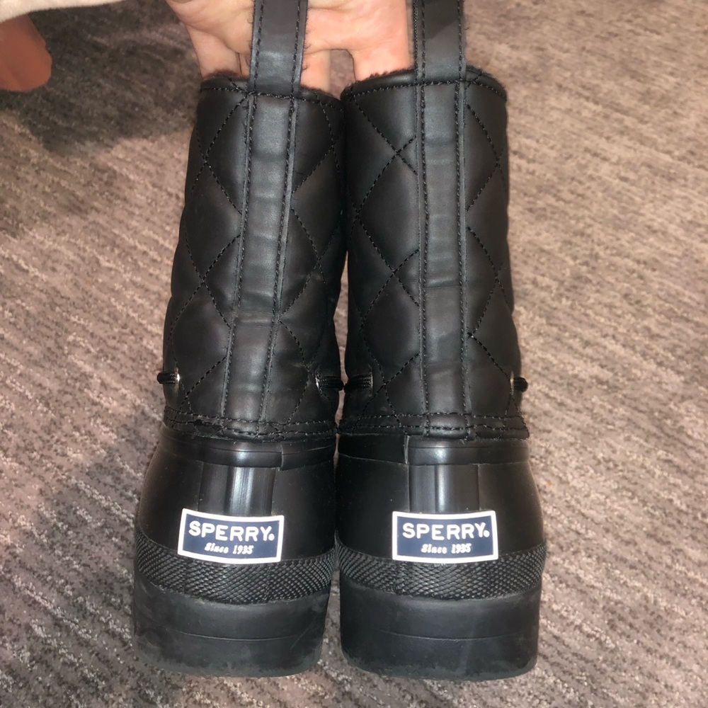 Sperry black boots